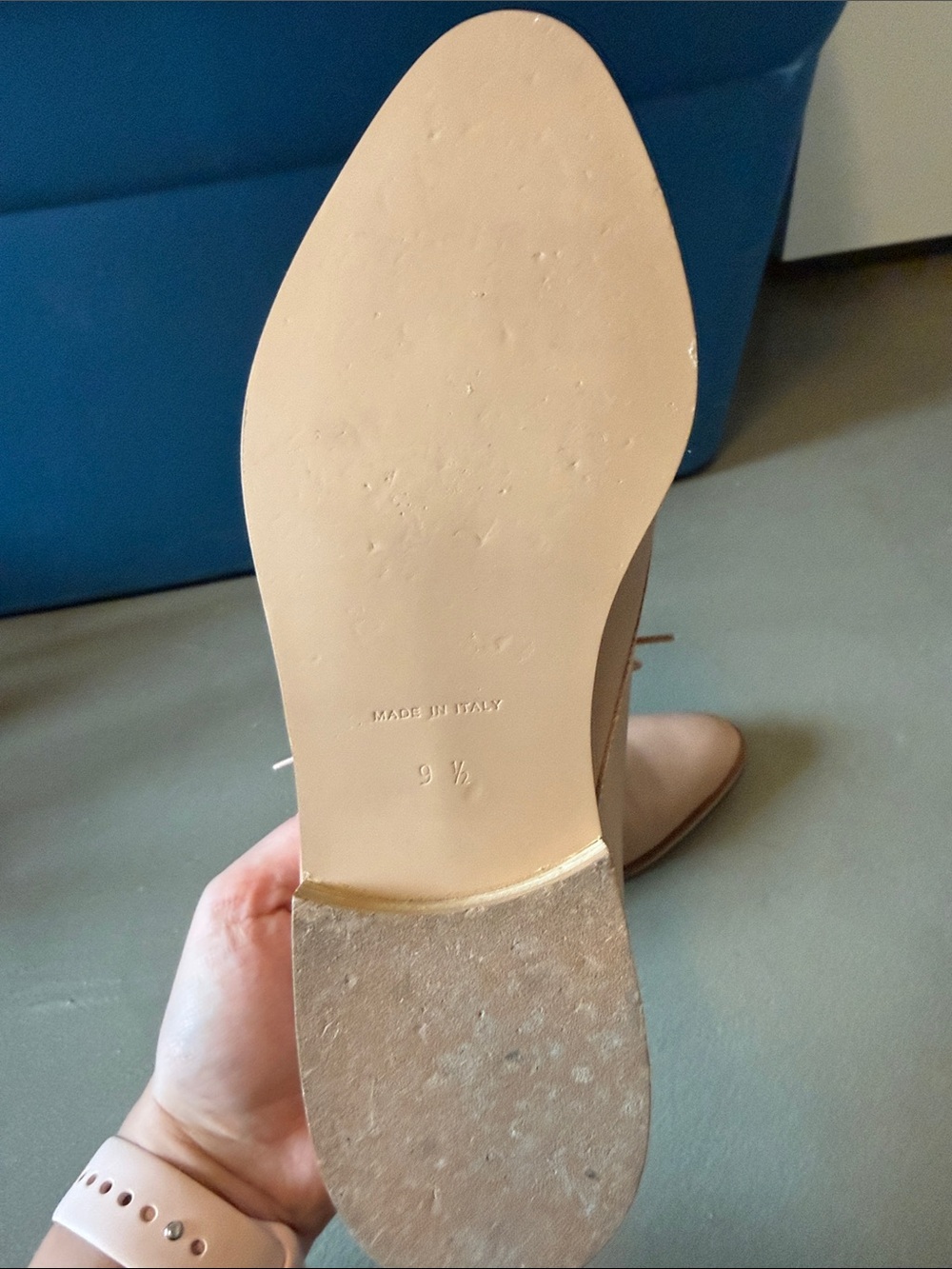 Everlane Blush Leather Derby Flats - Picture 3 of 3